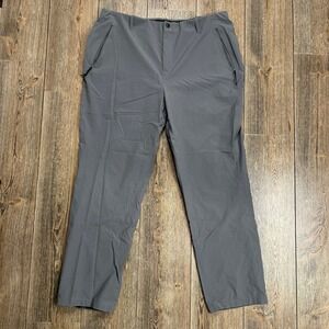 Rohan Mens Grey Technical Travel Hiking Pants Size 38S Straight Leg Stretch